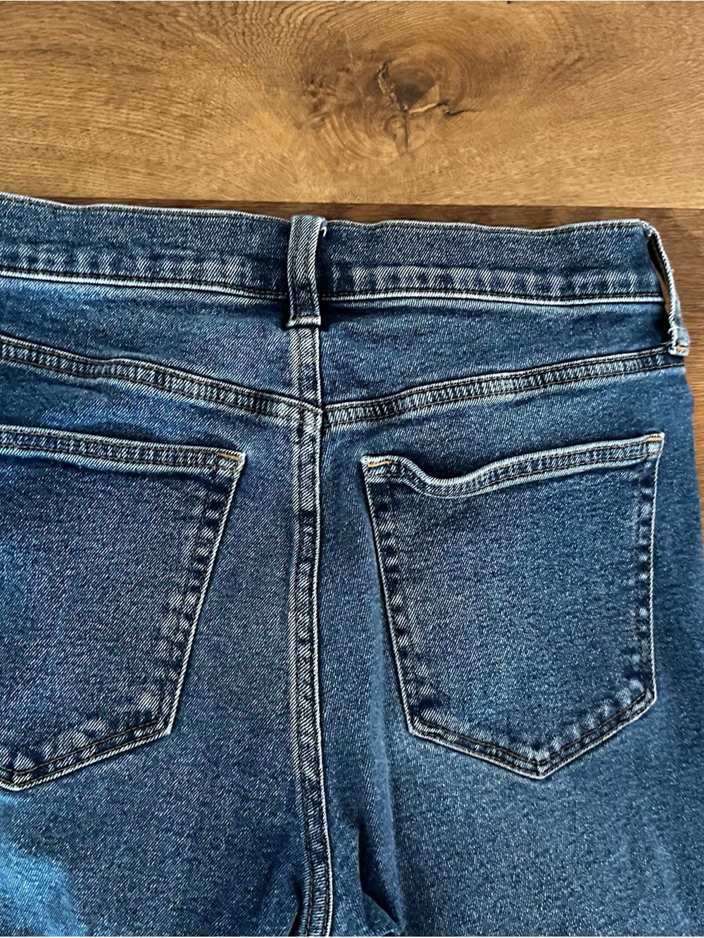 J Crew Essential Straight Button-Fly Blue Denim Jeans Size 26 - Picture 7 of 15